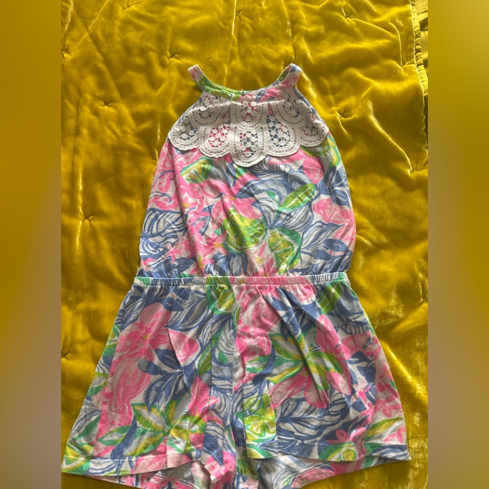 Lilly Pulitzer Girls Romper Large 8-10
